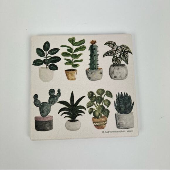 Thirstystone Potted Plants Cork Bottom Coaster - NWT - Picture 1 of 1